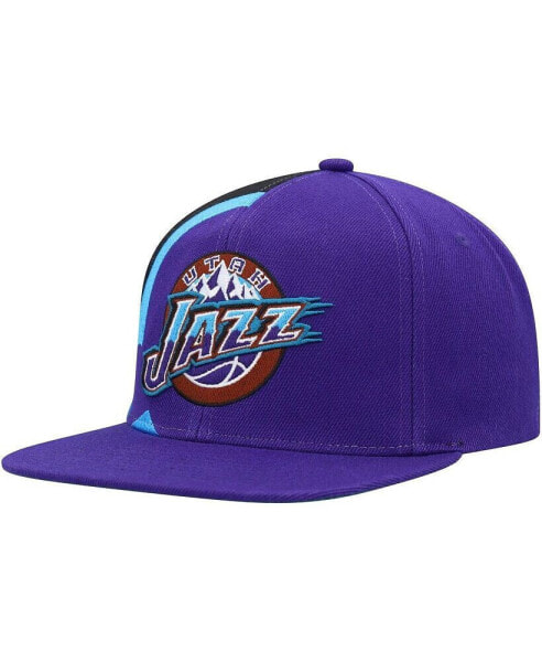 Men's Purple Utah Jazz Hardwood Classics Retroline Snapback Hat