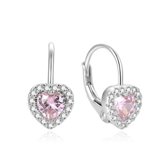 Romantic earrings in the shape of hearts AGUC1273DL