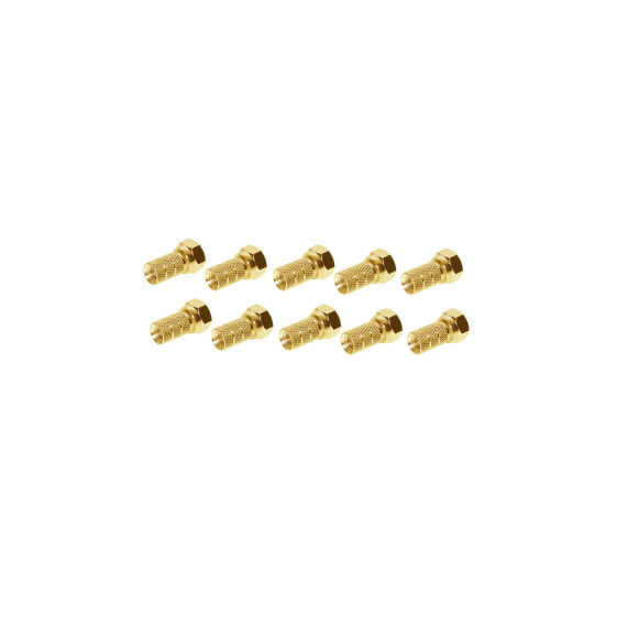 ShiverPeaks BS85004-10AG - F-type - F - Male - 5.2 mm - Gold - Gold