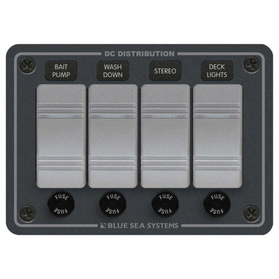 BLUE SEA SYSTEMS Contura Water Resistant 12V DC Panel 4 Position