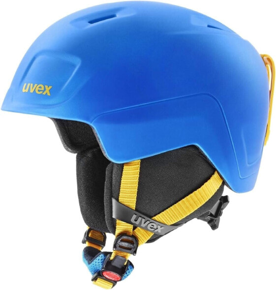 uvex Unisex Youth Heyya Pro Ski Helmet, Blue-Yellow Matt, 51-55 cm