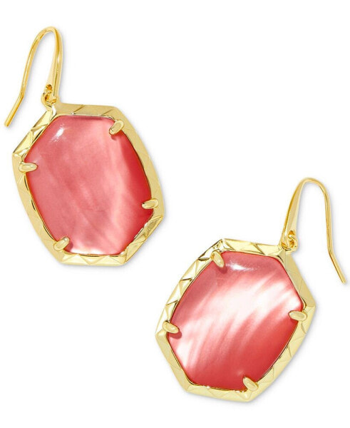 14k Gold-Plated Stone Drop Earrings