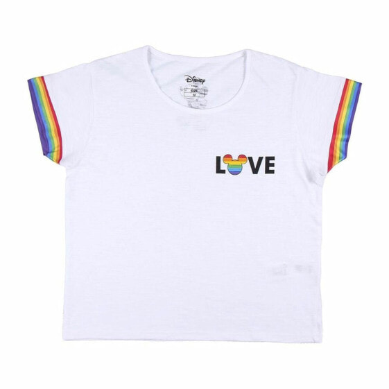 Women’s Short Sleeve T-Shirt Disney Love Pride White