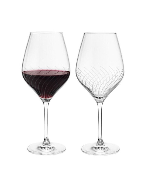 Holmegaard Cabernet Lines 17.6 oz Red Wine Glasses, Set of 2