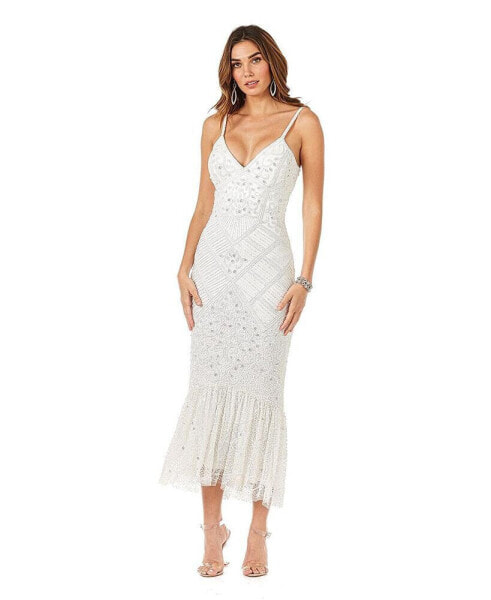Women's Fae V-Neck Spaghetti Strap Wedding Gown