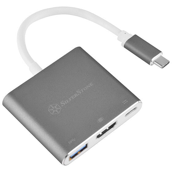 SilverStone SST-EP08C - USB 3.2 Gen 1 (3.1 Gen 1) Type-C - 100 W - 2.0a - Charcoal - 24 Hz - HDMI - USB 3.2 Gen 1 (3.1 Gen 1) Type-A - USB 3.2 Gen 1 (3.1 Gen 1) Type-C