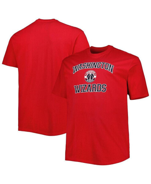 Men's Red Washington Wizards Big and Tall Heart and Soul T-shirt