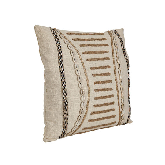 Cushion Romimex Beige Cream 45 x 8 x 45 cm Embroidery