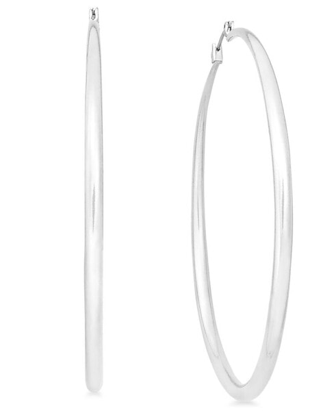 Extra Large 3-1/6" Silver-Tone Hoop Earrings, Created for Macy's