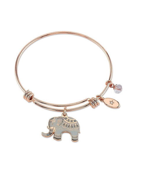 Браслет Unwritten Wild & Free Elephant Bangle (Rose Gold)