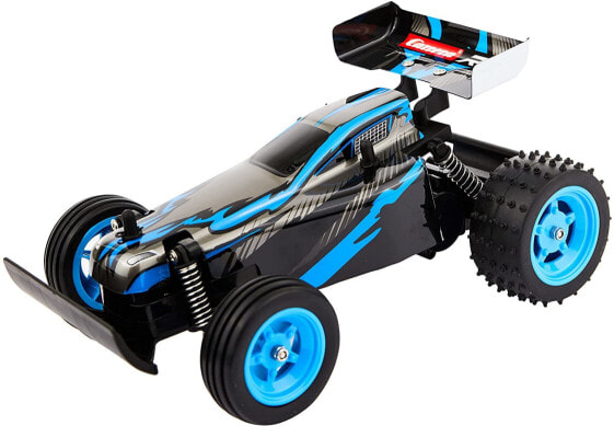 Carrera 2.4 GHz RC Blue Race Buggy, Remote Controlled Car from 6 Years for Indoor and Outdoor Use, Includes Batteries and Remote Control, Toy for Children and Adults, Ready to Use
