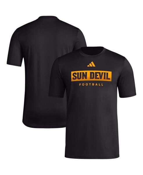 Men's Black Arizona State Sun Devils Football Practice AEROREADY Pregame T-shirt