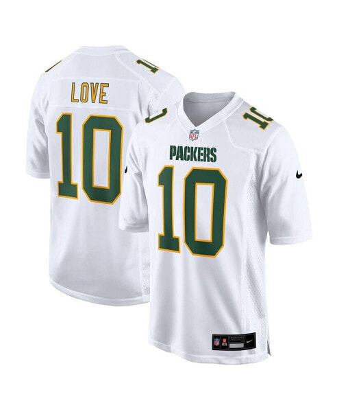 Men's Jordan Love White Green Bay Packers Fashion Game Jersey