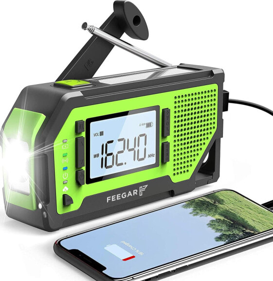 Radio Feegar Feegar OZE Pro Radio FM AM Awaryjne Budowlane Przenośne Solar Latarka Powerbank 2000mAh