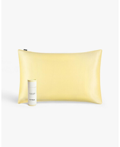Golden 100% Pure Mulberry Silk Pillowcase, Standard