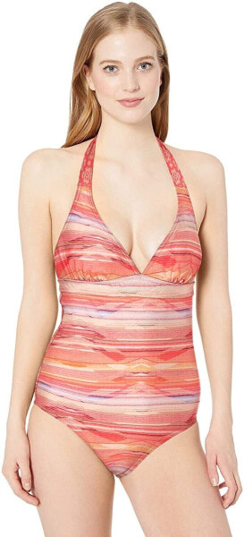 PrAna Lahari Women's 237030 Peach Bonita One Piece Swimsuit Size XS