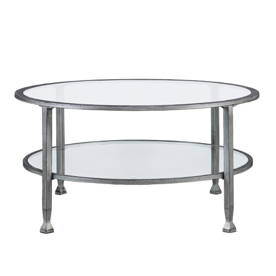 Brookford Metal and Glass Round Cocktail Table