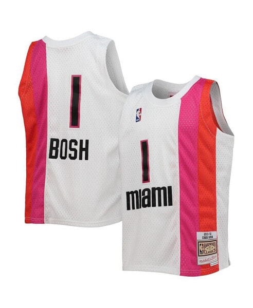 Big Boys Chris Bosh White Miami Heat 2011-12 Hardwood Classics Swingman Jersey