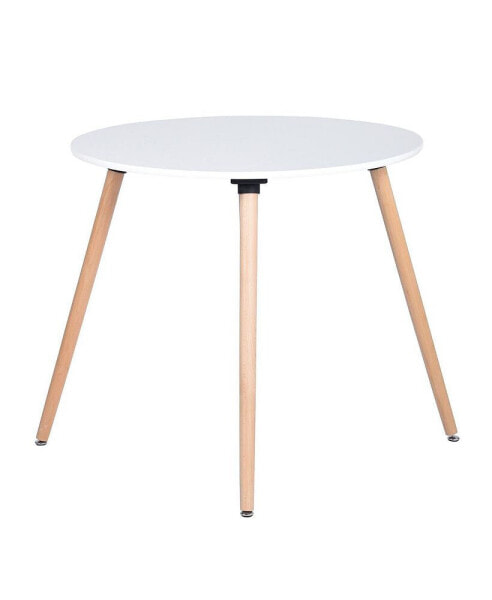 Кухонный стол Modern Wooden Dining Table Simplie Fun с ножками из бука (белый)