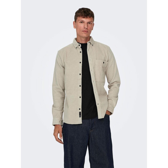 ONLY & SONS Newterry Reg Cord Long Sleeve Shirt
