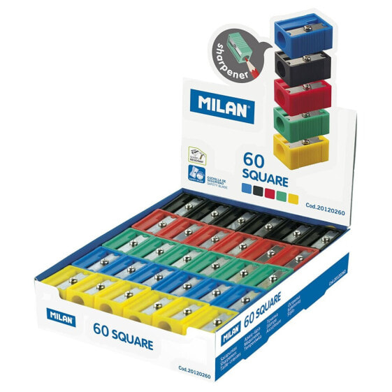 MILAN Display Box 60 Square Pencil Sharpeners