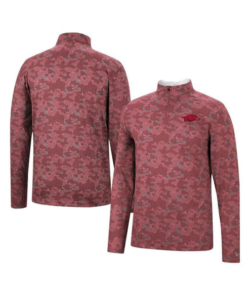 Men's Cardinal Arkansas Razorbacks Tivo Quarter-Zip Jacket