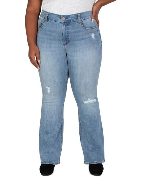 Plus Size Tummyless High Rise Flare Jeans