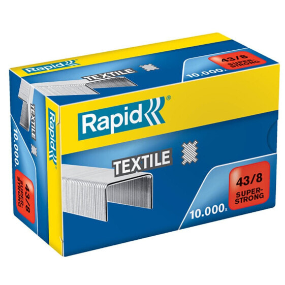 RAPID 43/8 mm x10000 Super Strong Galvanized Textile Staples