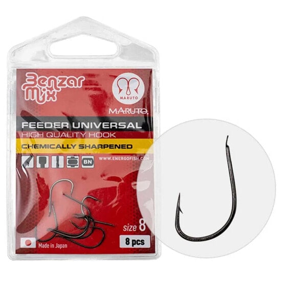 Крючок рыболовный BENZAR MIX Feeder Universal Spaded Hook 8 шт.