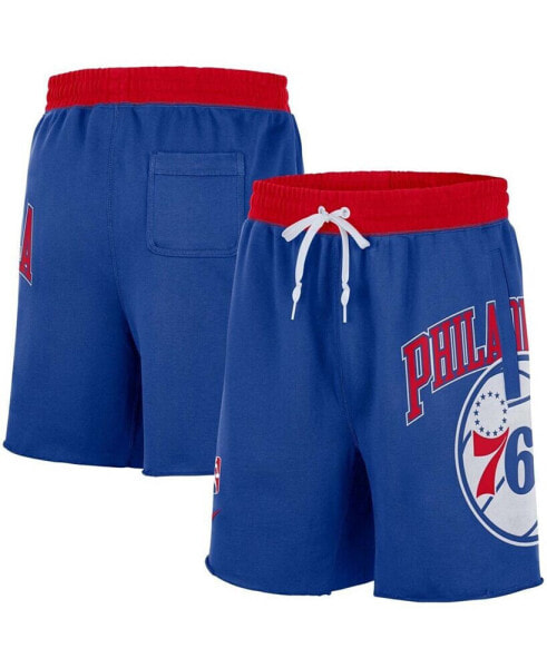 Men's Royal Philadelphia 76Ers 75Th Anniversary Courtside Fleece Shorts