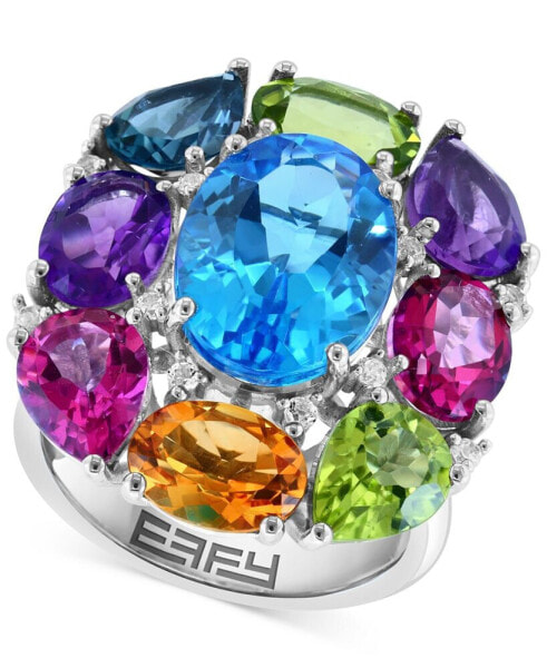 EFFY® Multi-Gemstone Cluster Statement Ring (16-3/4 ct. t.w.) in Sterling Silver