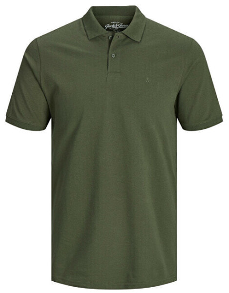 Pánské polo triko JJEBASIC Slim Fit 12136516 Olive Night