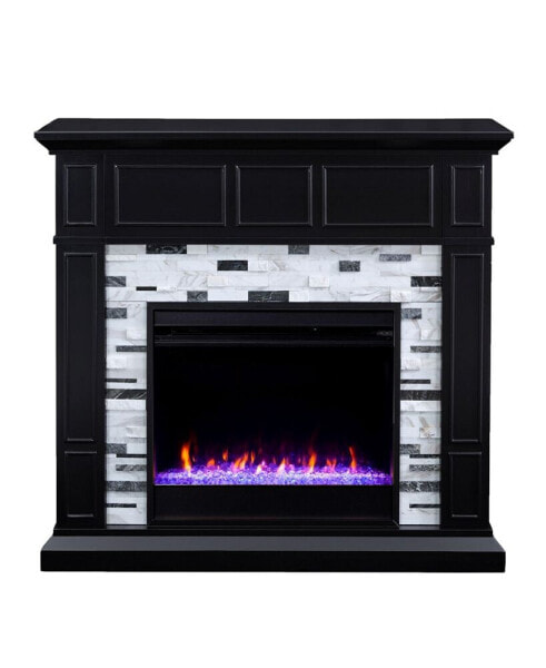 Lysander Marble Color Changing Electric Fireplace