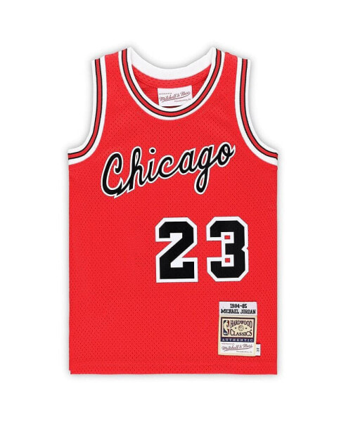 Футболка для малышей Mitchell&Ness Michael Jordan Chicago Bulls 1984/85 Красная Hardwood Classics Authentic Swingman.