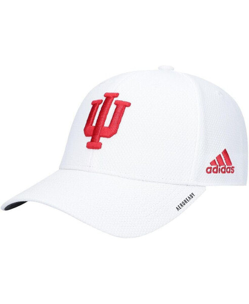 Men's White Indiana Hoosiers 2021 Sideline Coaches AEROREADY Flex Hat
