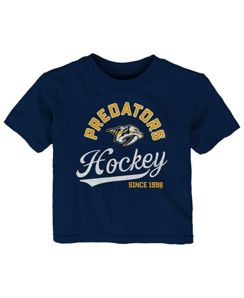 Infant Boys and Girls Navy Nashville Predators Take The Lead T-shirt