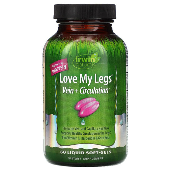 Витамины и БАДы Irwin Naturals Love My Legs, Vein + Circulation, 60 капсул жидких