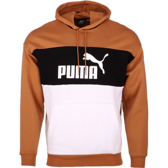 Худи PUMA Ess+ с логотипом на блоке цветов в коричневом цвете