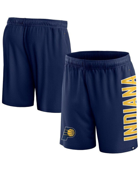 Men's Navy Indiana Pacers Post Up Mesh Shorts