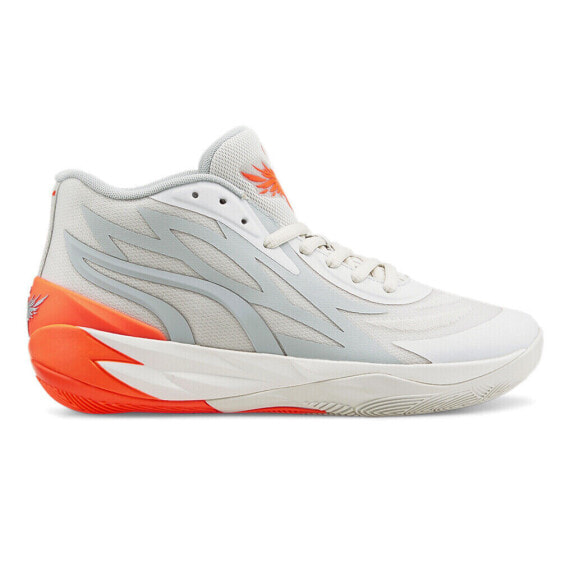 Puma Lmb X Mb.02 Gorange Basketball Mens Grey, Orange, White Sneakers Athletic