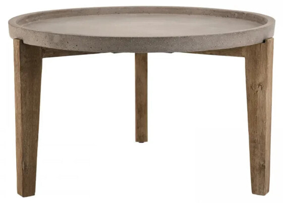 Садовый стол Macabane из бетона с низкими ножками из акациевого дерева