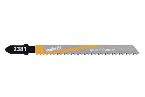 Wolfcraft 2381000 - Jigsaw blade - Laminate,MDF,Plastic,Softwood - High Carbon Steel (HCS) - Black,Stainless steel,Yellow - 7.5 cm - 2.5 mm
