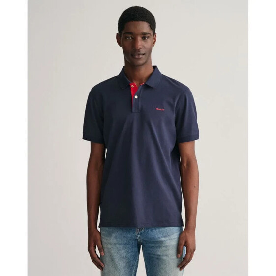 GANT Reg Contrast Rugger short sleeve polo