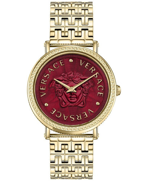 Women's Swiss V-Dollar Gold Ion Plated Bracelet Watch 37mm