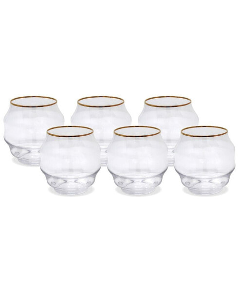 Rippled DOF Glasses, Set of 6