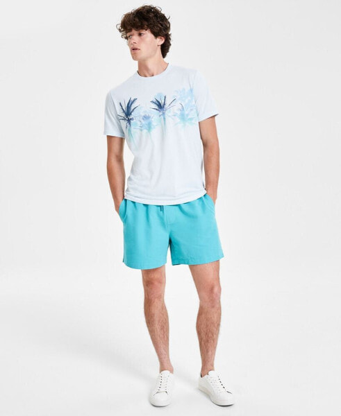 Men's Regular-Fit Solid 5" Drawstring Shorts, Created for Macy's