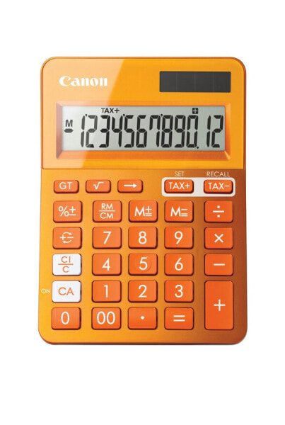 Калькулятор базовый Canon LS-123k - настольный - 12 разрядов - с подсветкой - батарейный - оранжевый