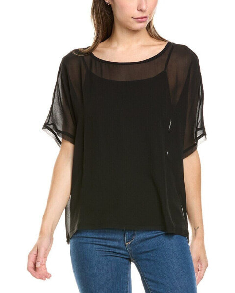 Eileen Fisher Dolman Sleeve Silk Top Women's