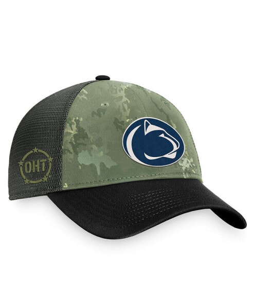 Men's Hunter Green, Gray Penn State Nittany Lions OHT Military-Inspired Appreciation Unit Trucker Adjustable Hat
