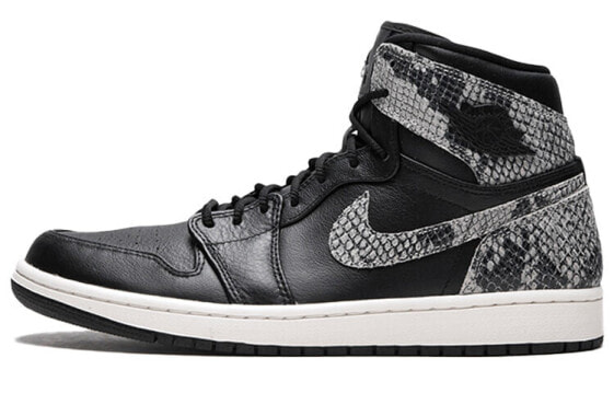 Jordan Air Jordan 1 Retro High Black Snake 高帮 复古篮球鞋 女款 黑银 / Кроссовки Jordan Air Jordan AH7389-014